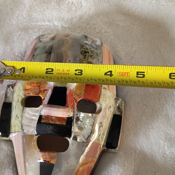 Multicolor Stone Mosaic Mask Mayan Abalon - Picture 5 of 7